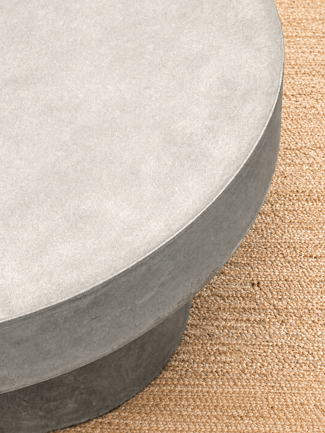 Pedestal Concrete Coffee Table - Grey