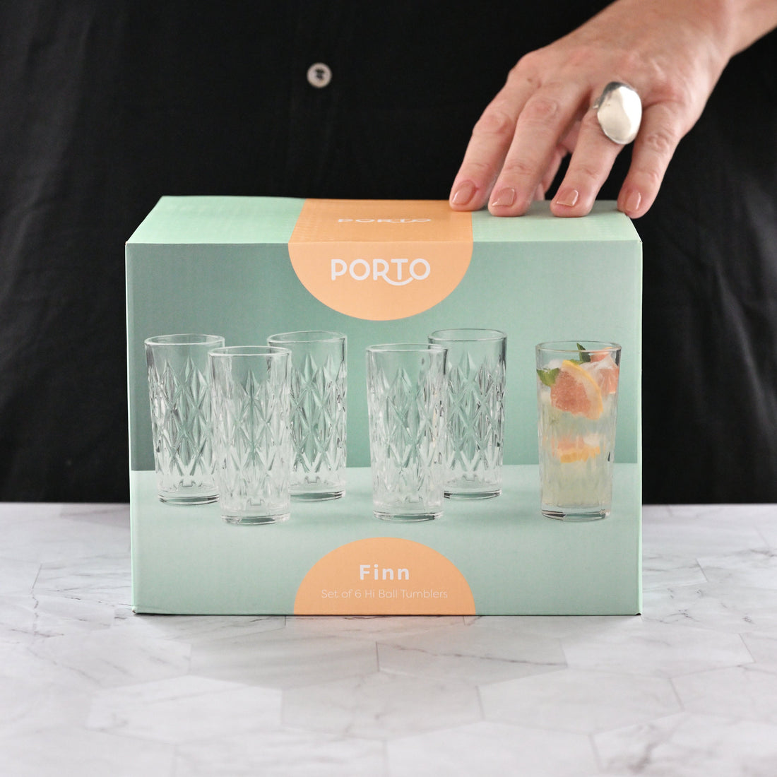 Porto Finn Hi Ball Tumblers 290ml - Set of 6 1