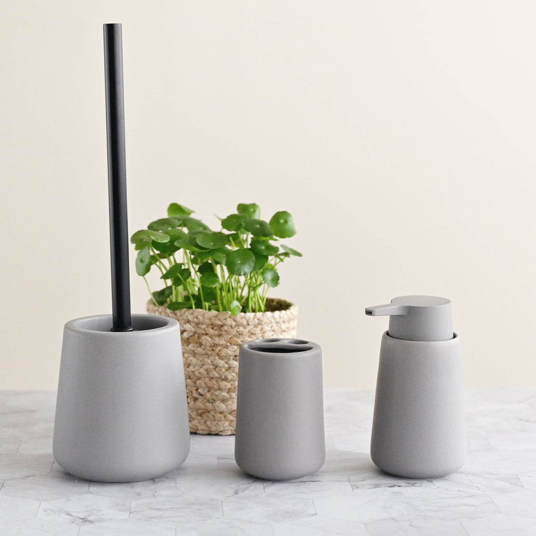 Porto Hudson Toilet Brush Holder - Grey 1