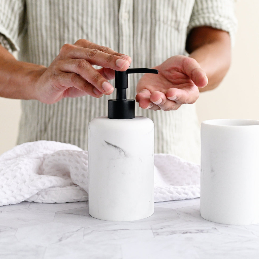 Porto Plaza Soap Dispenser - Marble