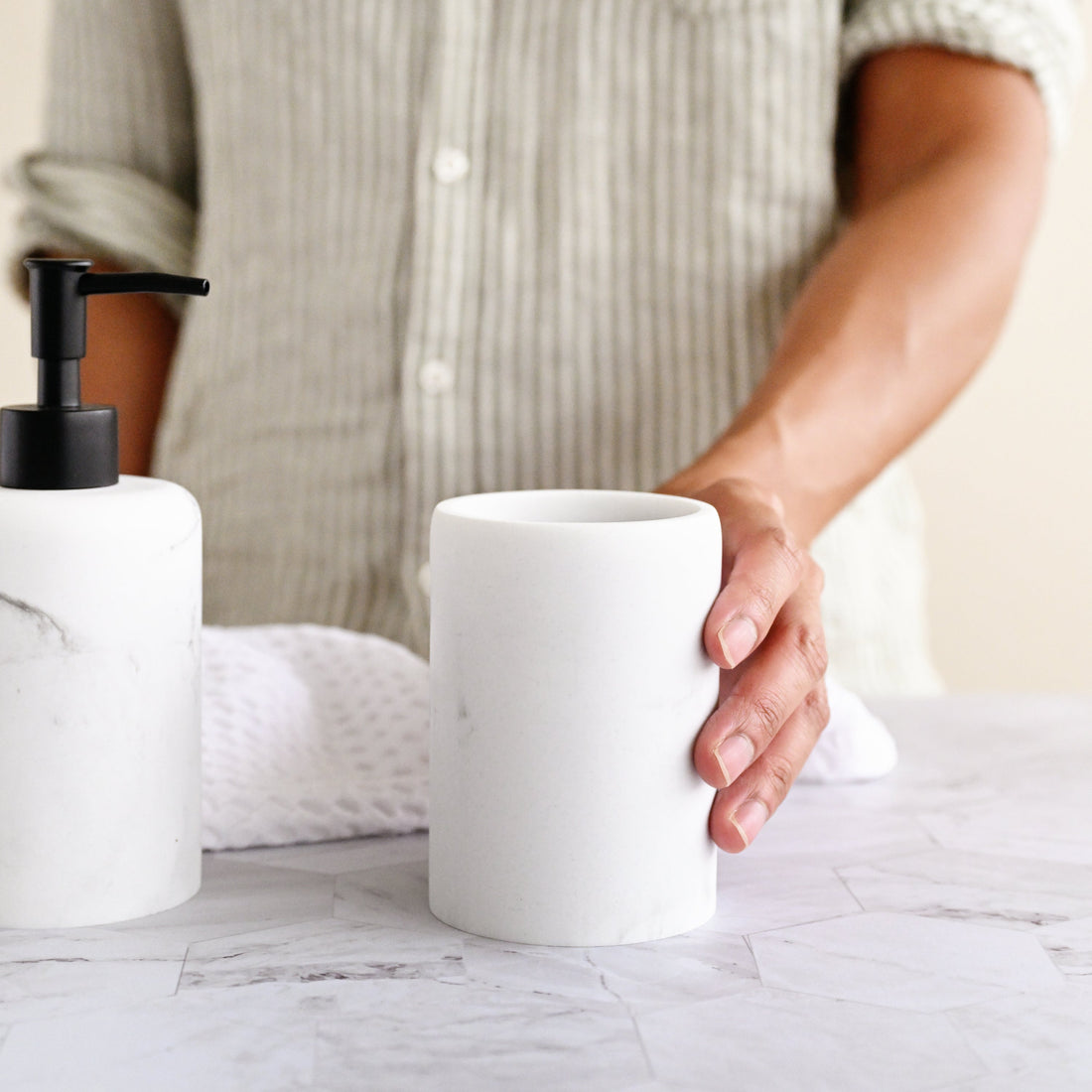 Porto Plaza Tumbler - Marble