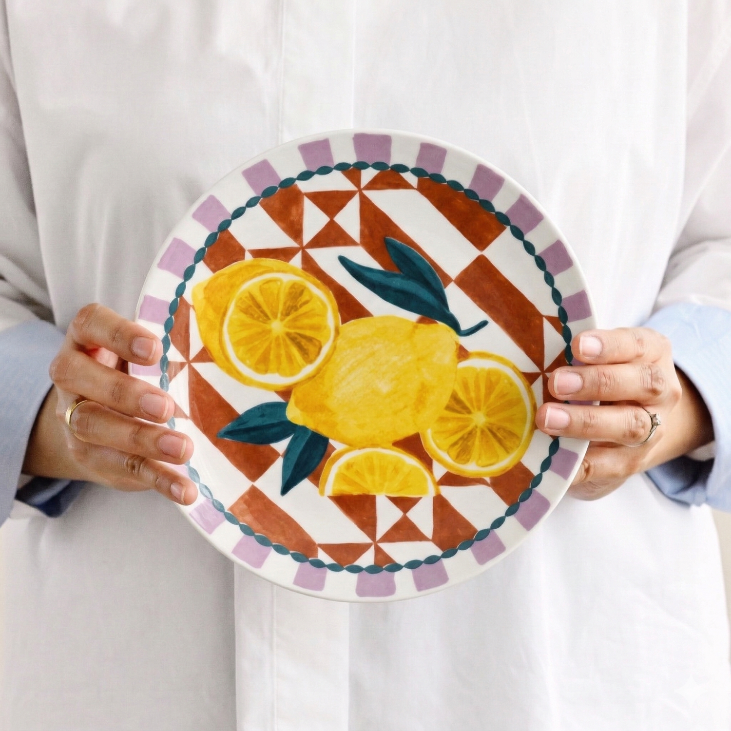 Porto Valentina Side Plate 20cm - Lemon