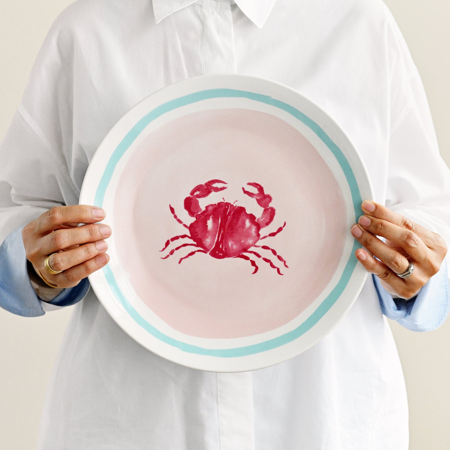 Porto Riviera Round Platter 30cm - Crab