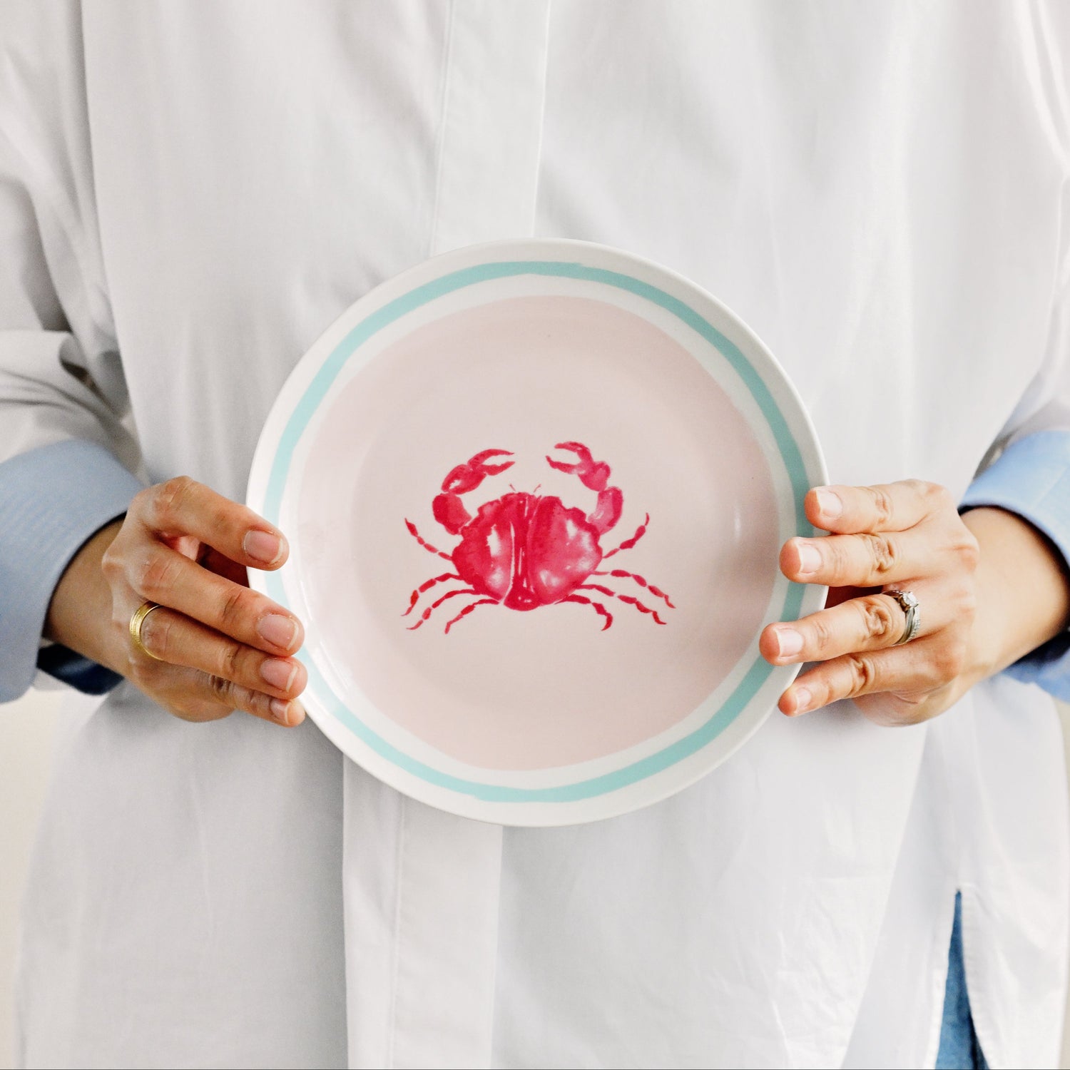 Porto Riviera Side Plate 20.5cm - Crab