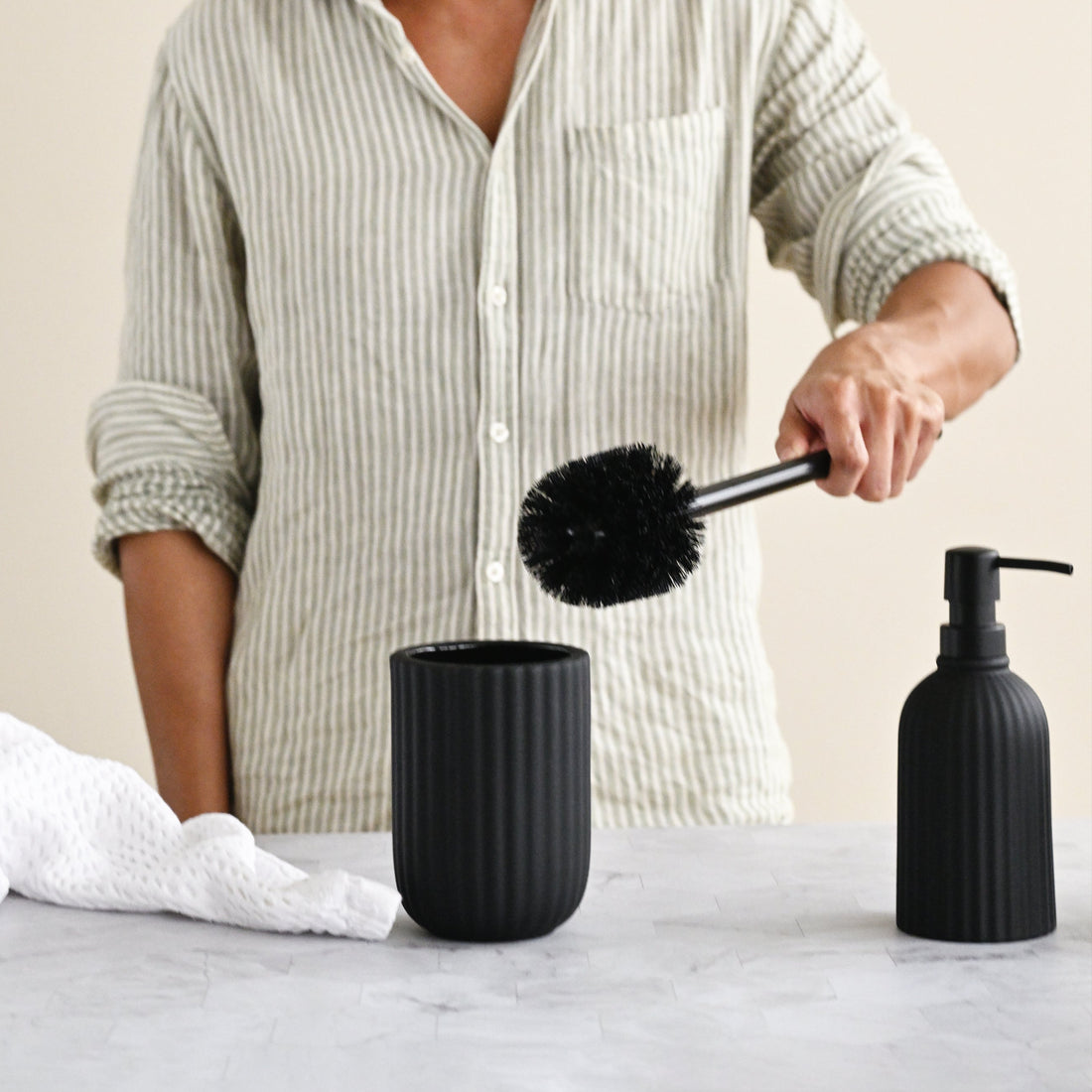 Porto Soho Toilet Brush - Black