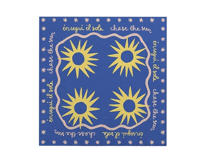 Porto Sole Paper Napkins Blue - Pack of 12