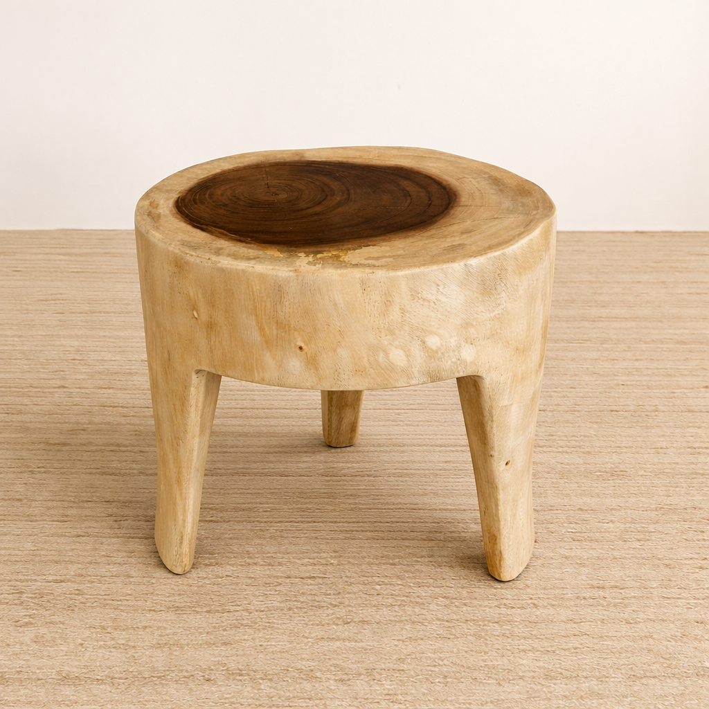 Primitive Suar Wood Stool