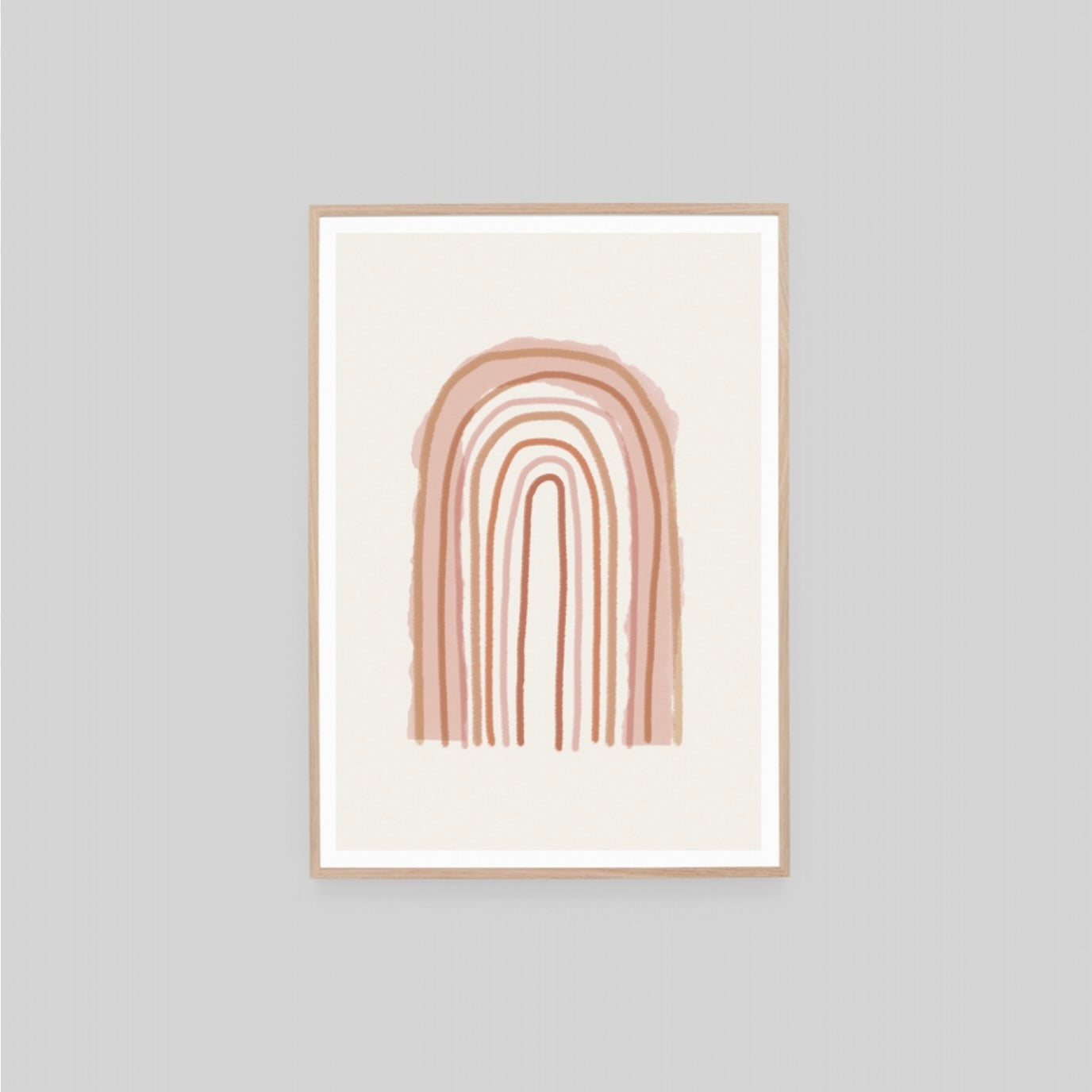 Rainbow Sketch 1 Blush Print