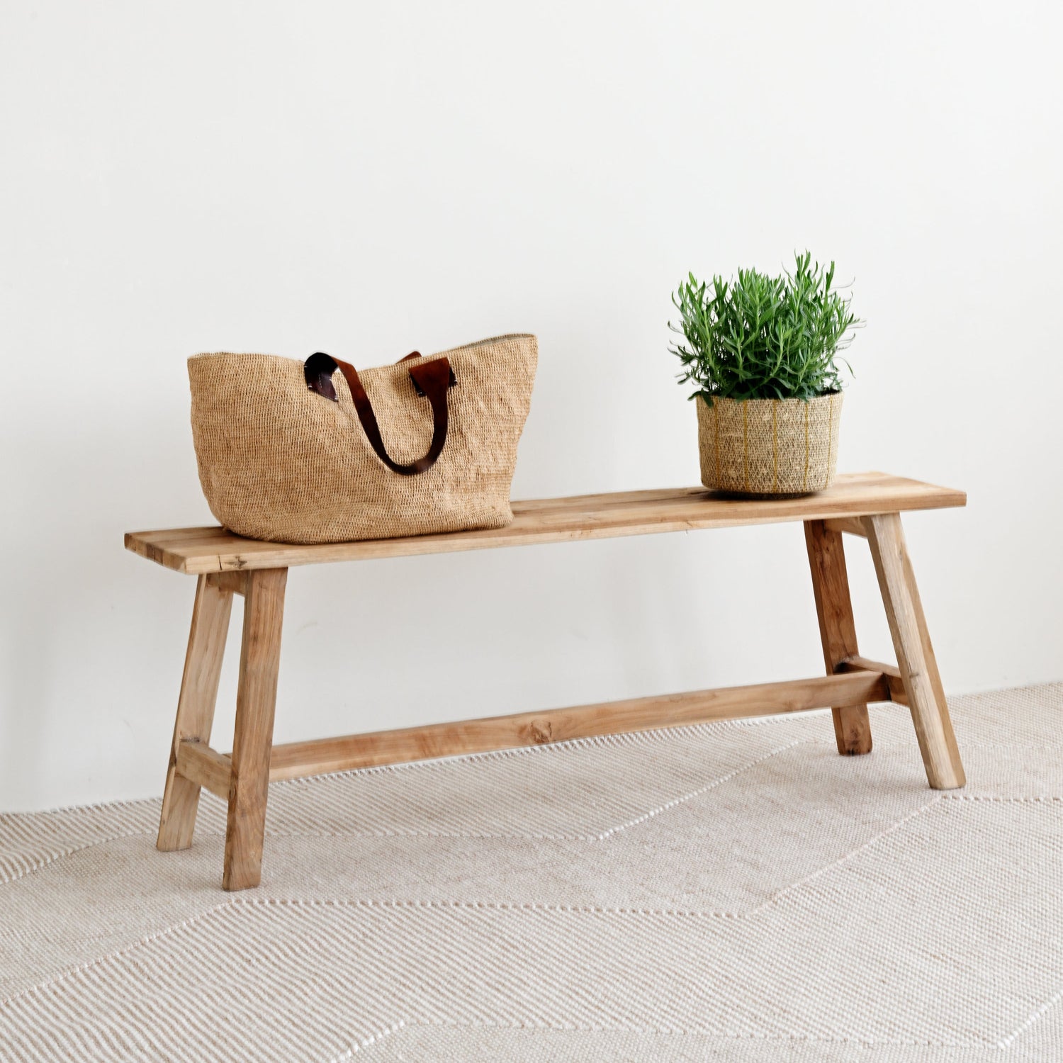 Reclaimed Teak Bench - Natural 12