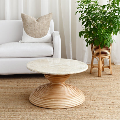 Round Marble Coffee Table - 70cm