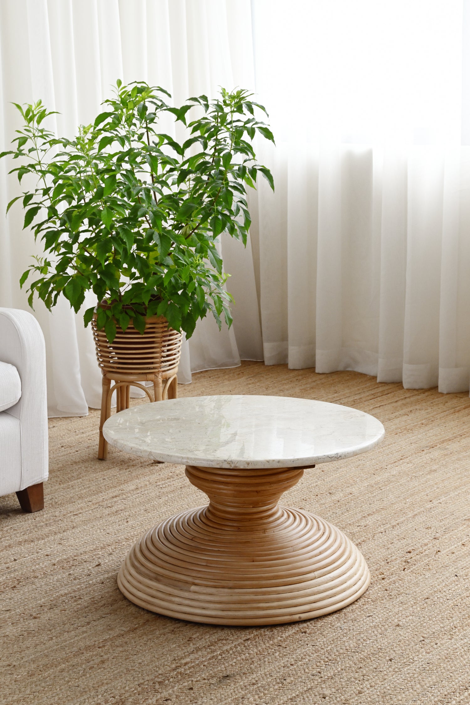 Round Marble Coffee Table - 70cm 5