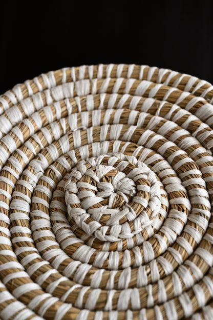 Round Seagrass Storage Basket - Set of 2 3