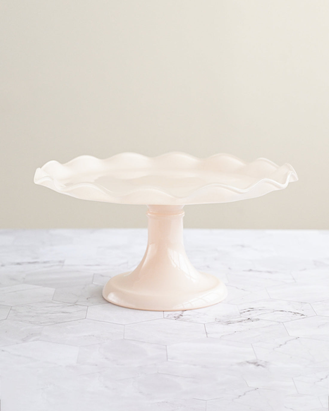 Ruffle Cake Stand 26cm - Pink Salt 1