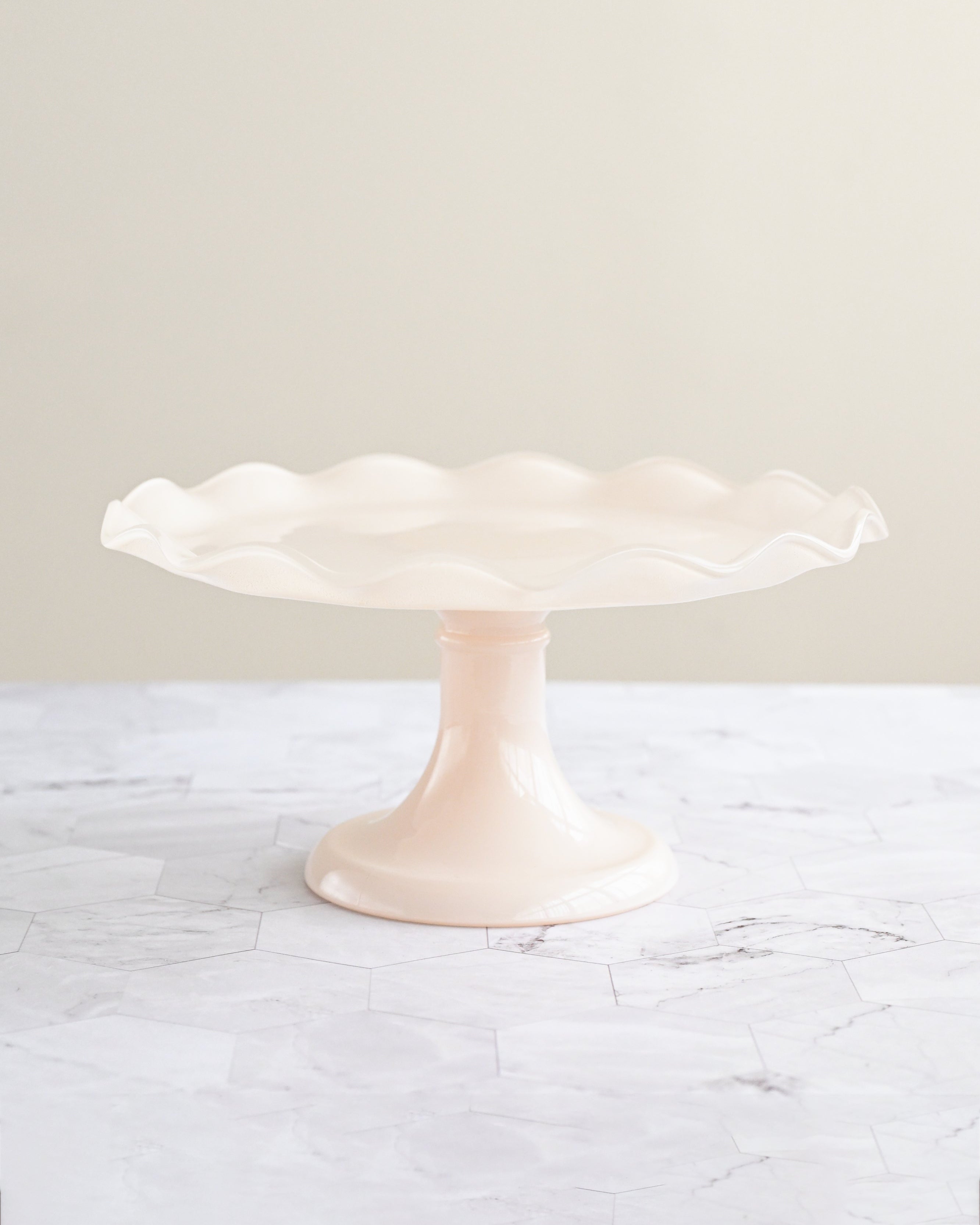 Ruffle Cake Stand 26cm - Pink Salt 1
