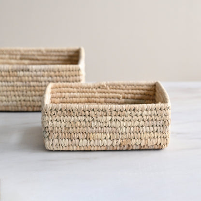 Small Date Leaf Storage Baskets - Set of 3 1