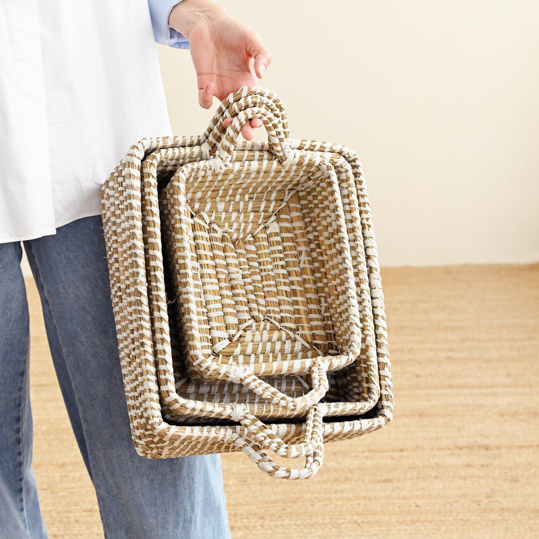 Solene Rectangular Storage Basket (SR)