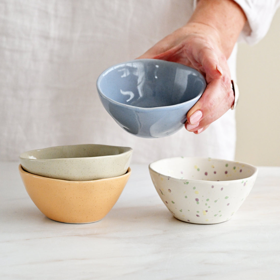 Speckle Dip Bowl - Set of 4