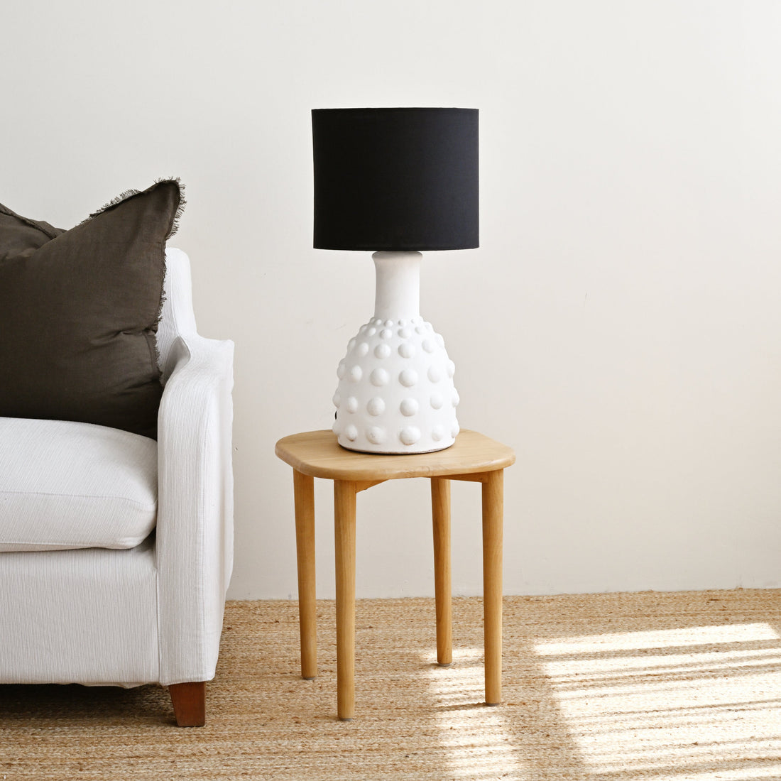 Terracotta Table Lamp with Dots 7