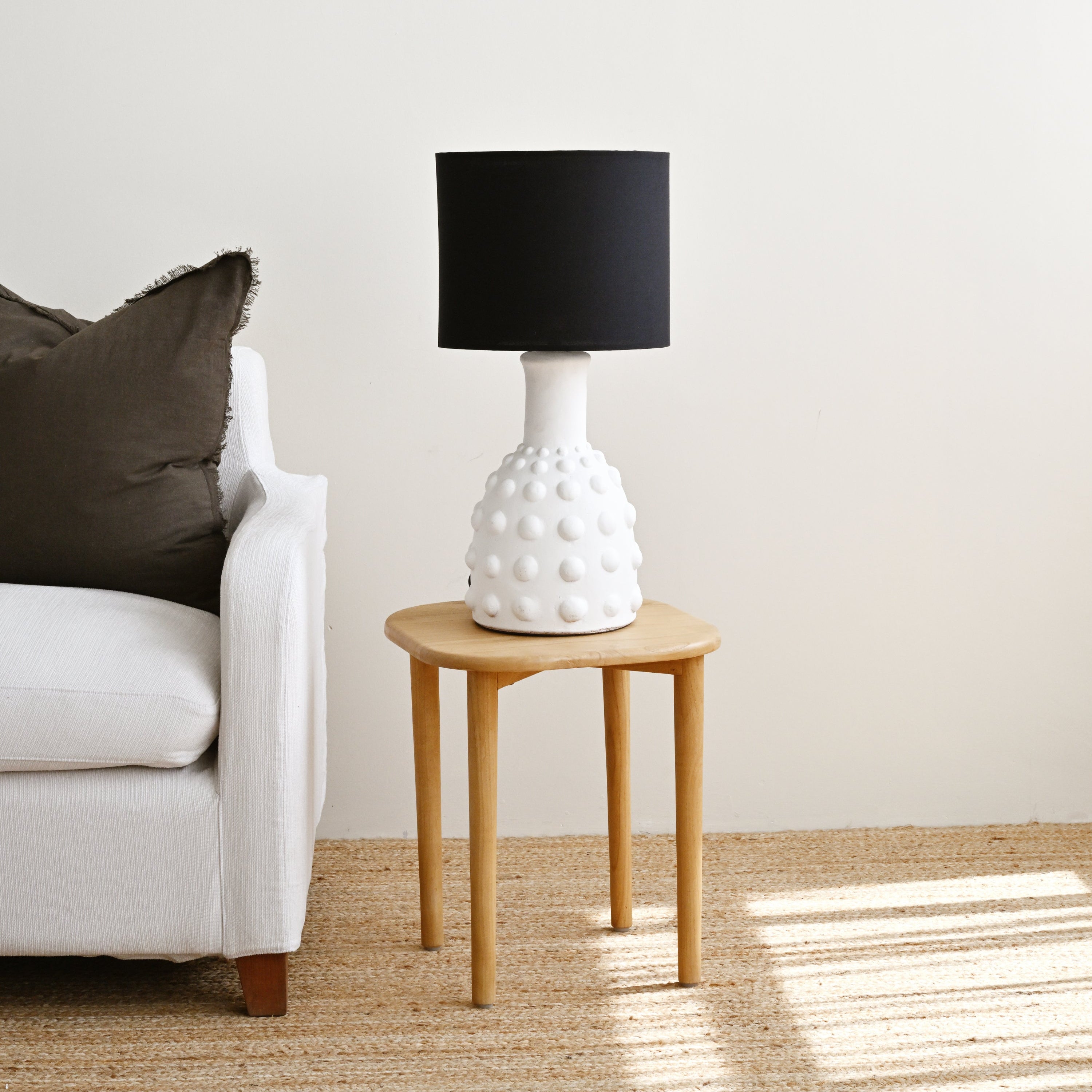 Terracotta Table Lamp with Dots 7
