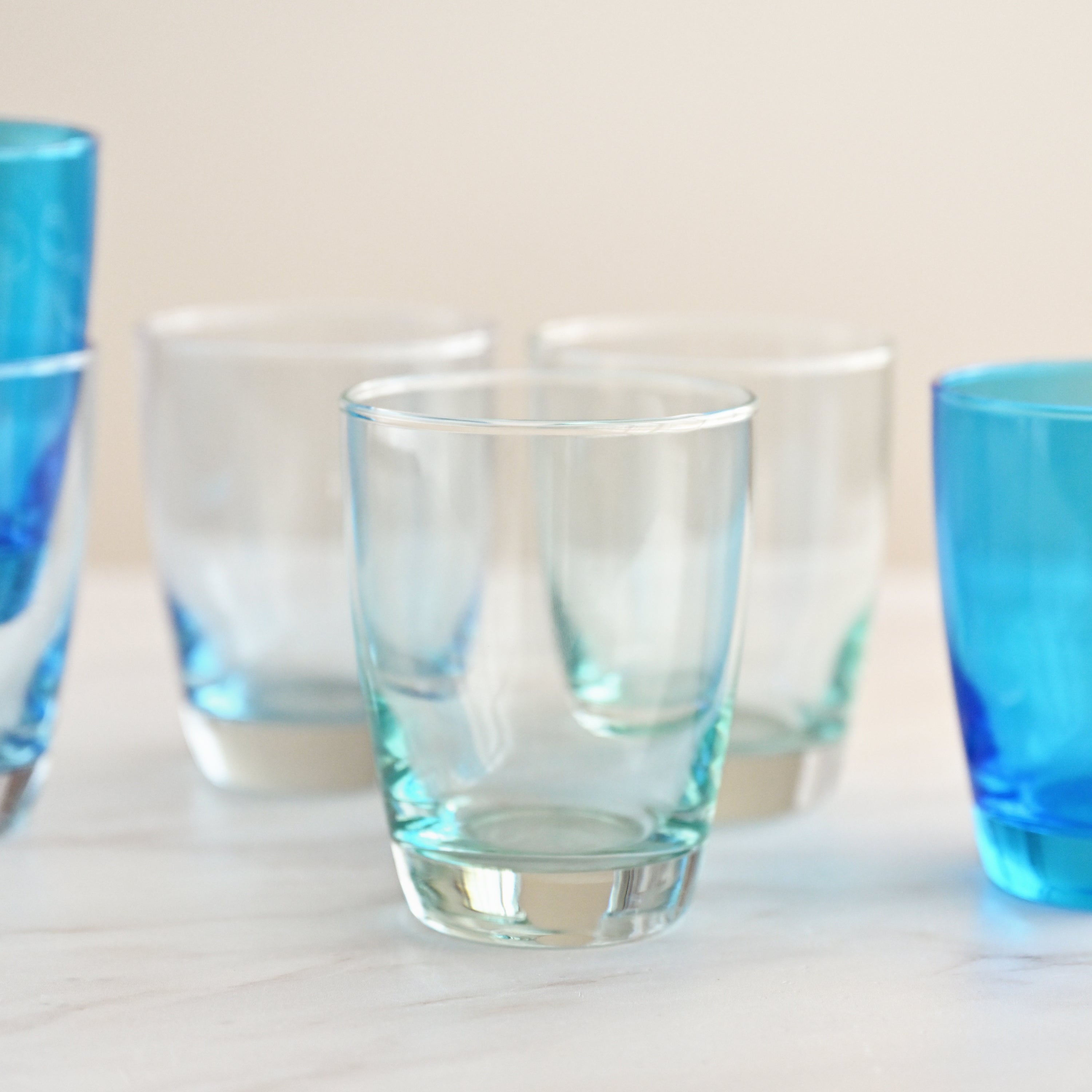 Tiara Blues Double Old Fashioned Glasses - Set of 6 1