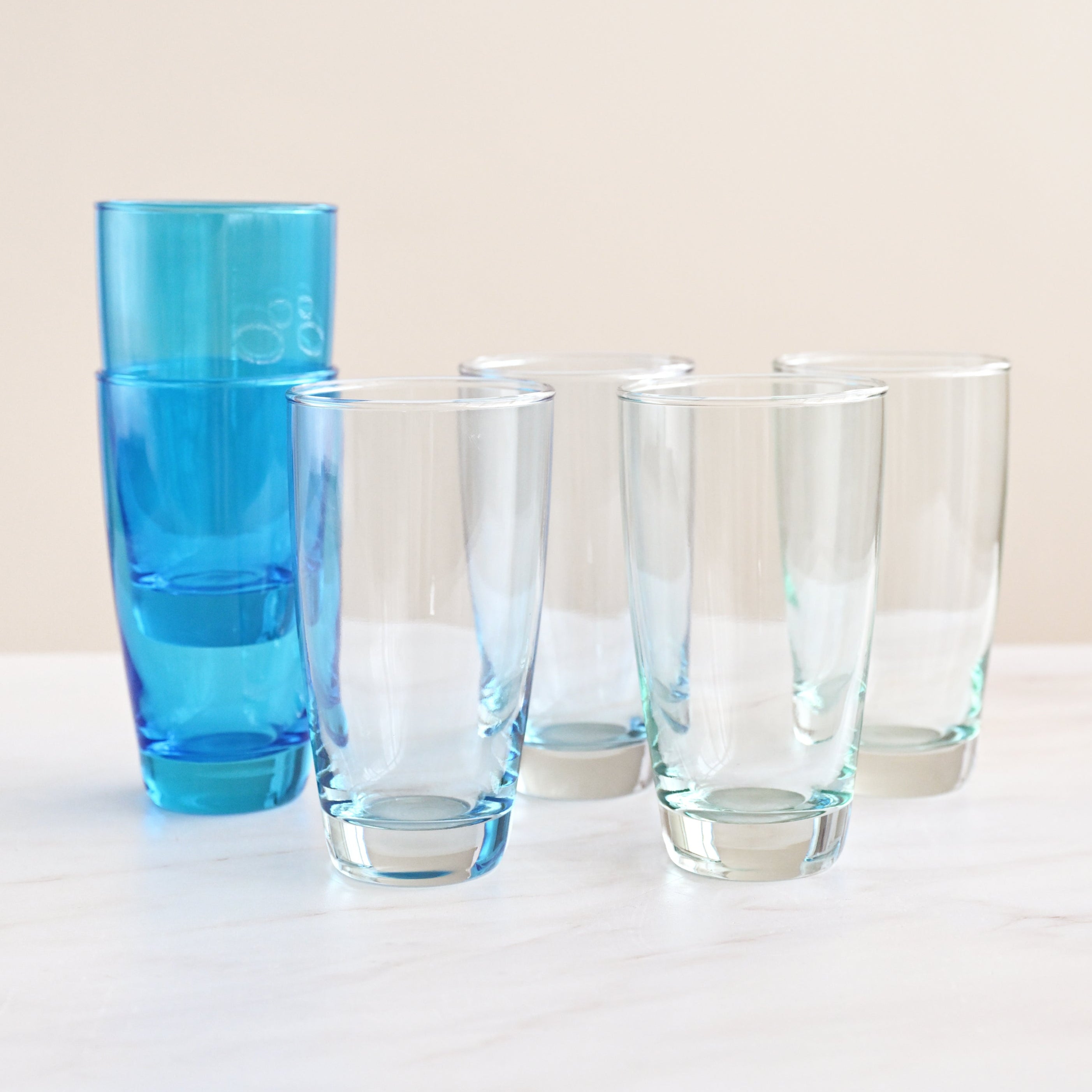 Tiara Hi Ball Blue Glasses - Set of 6 2