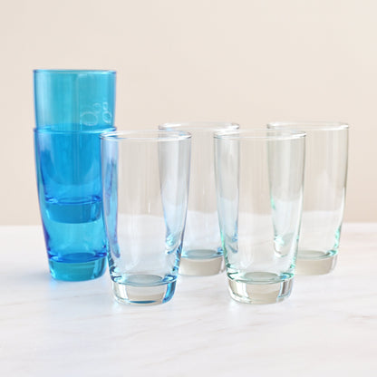 Tiara Hi Ball Blue Glasses - Set of 6 2