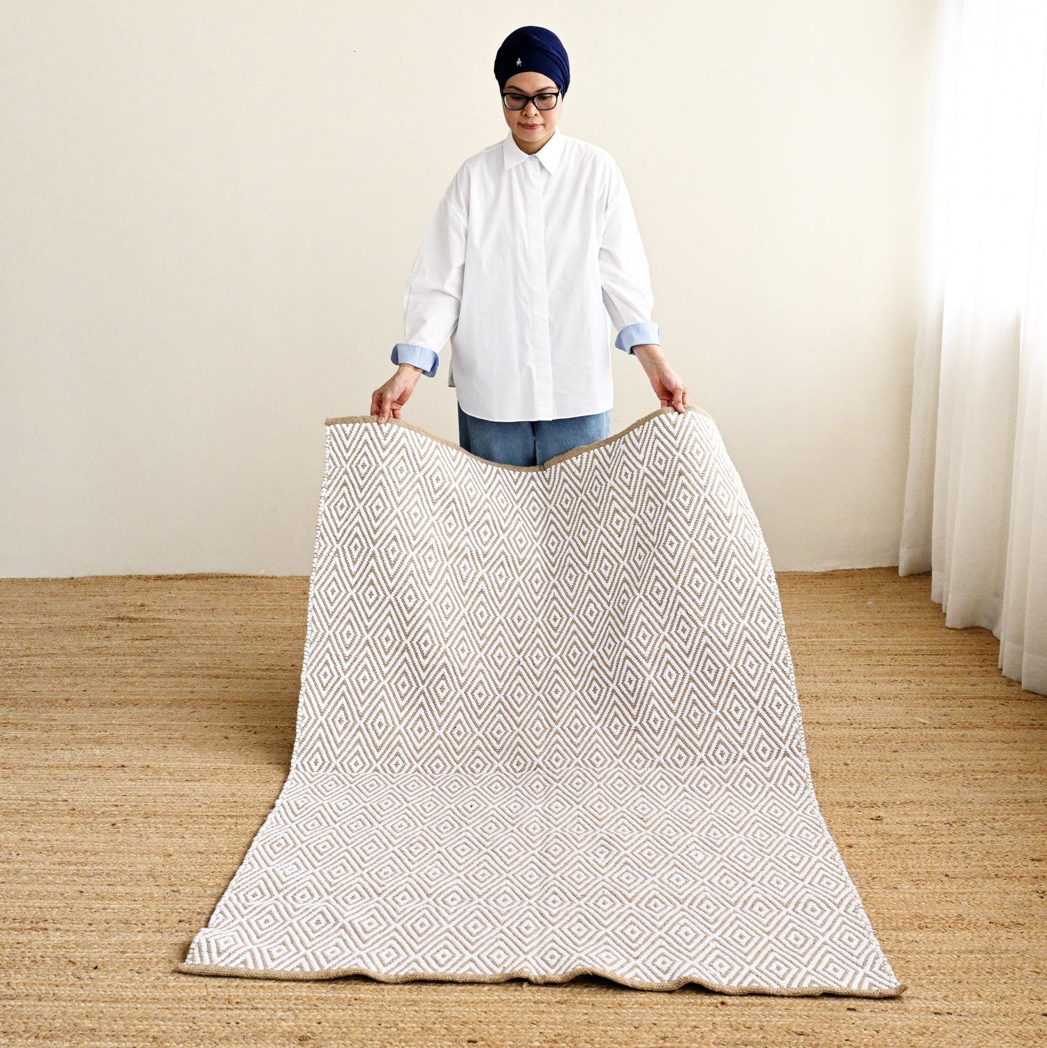 Tribal Rectangular Jute Mat