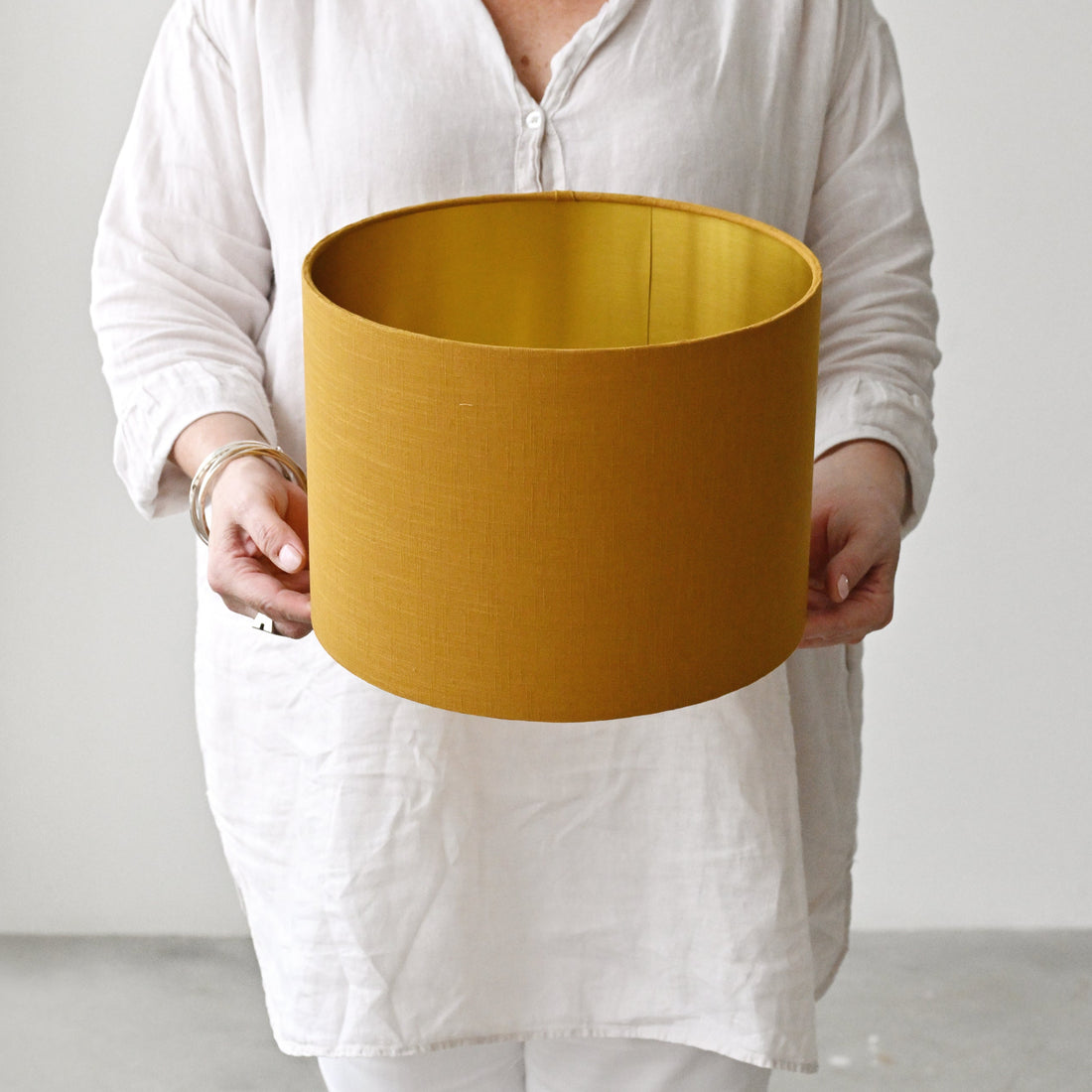 Turmeric Cotton Lampshade 2
