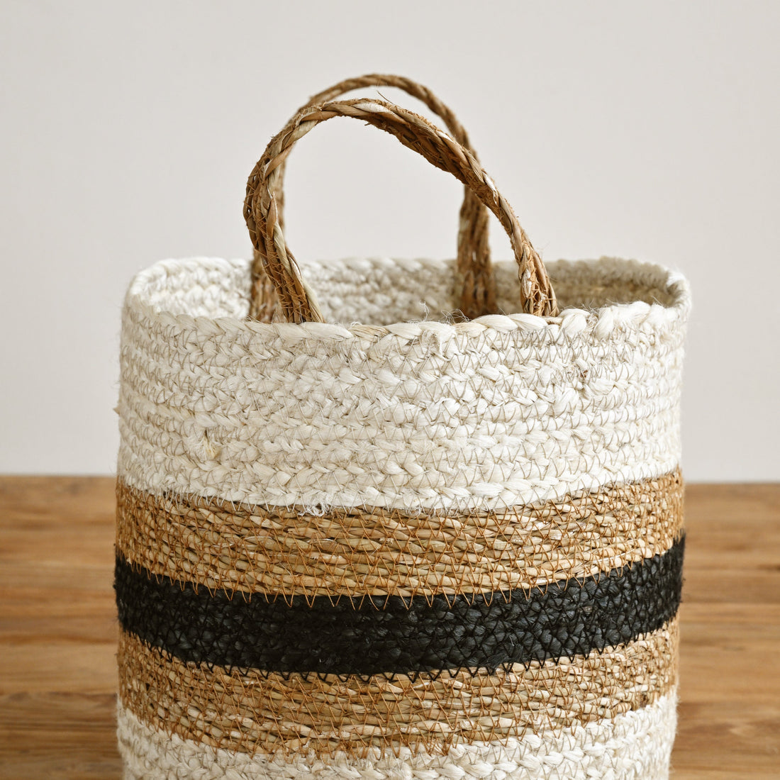 Typha Striped Baskets - Set of 2 1