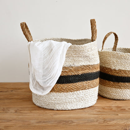 Typha Striped Baskets - Set of 2 2