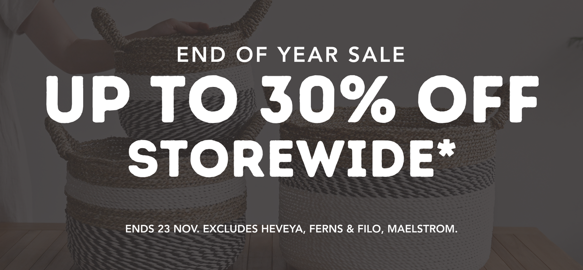 End of year sale - up to 30% off sitewide