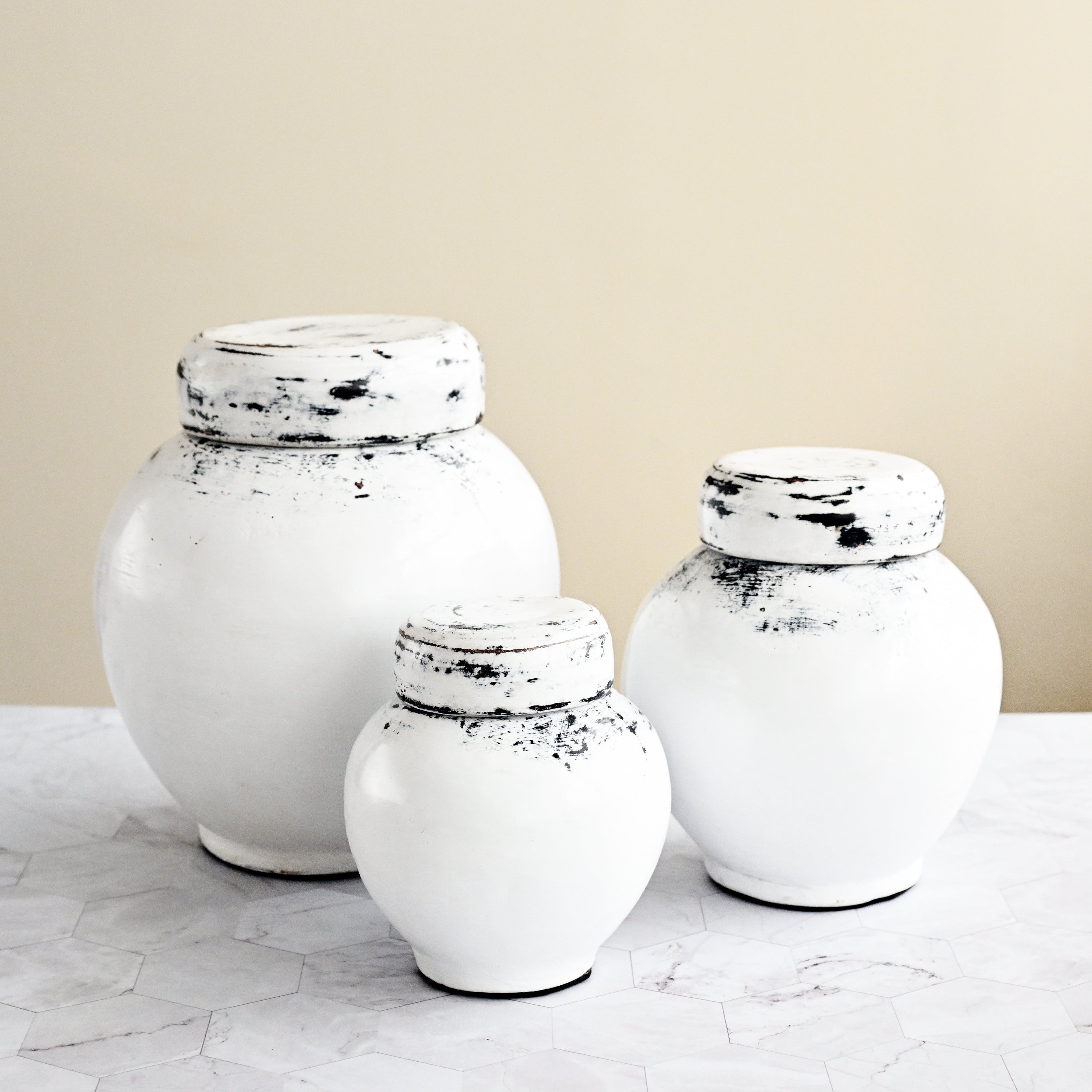 White Ginger Jars
