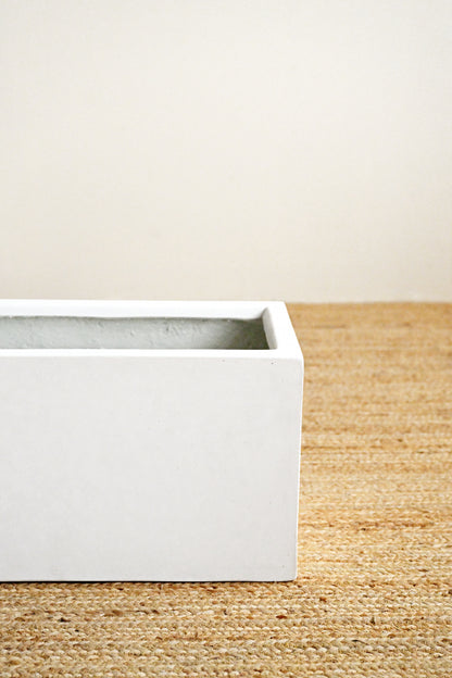 White Rectangle Planter Box 5