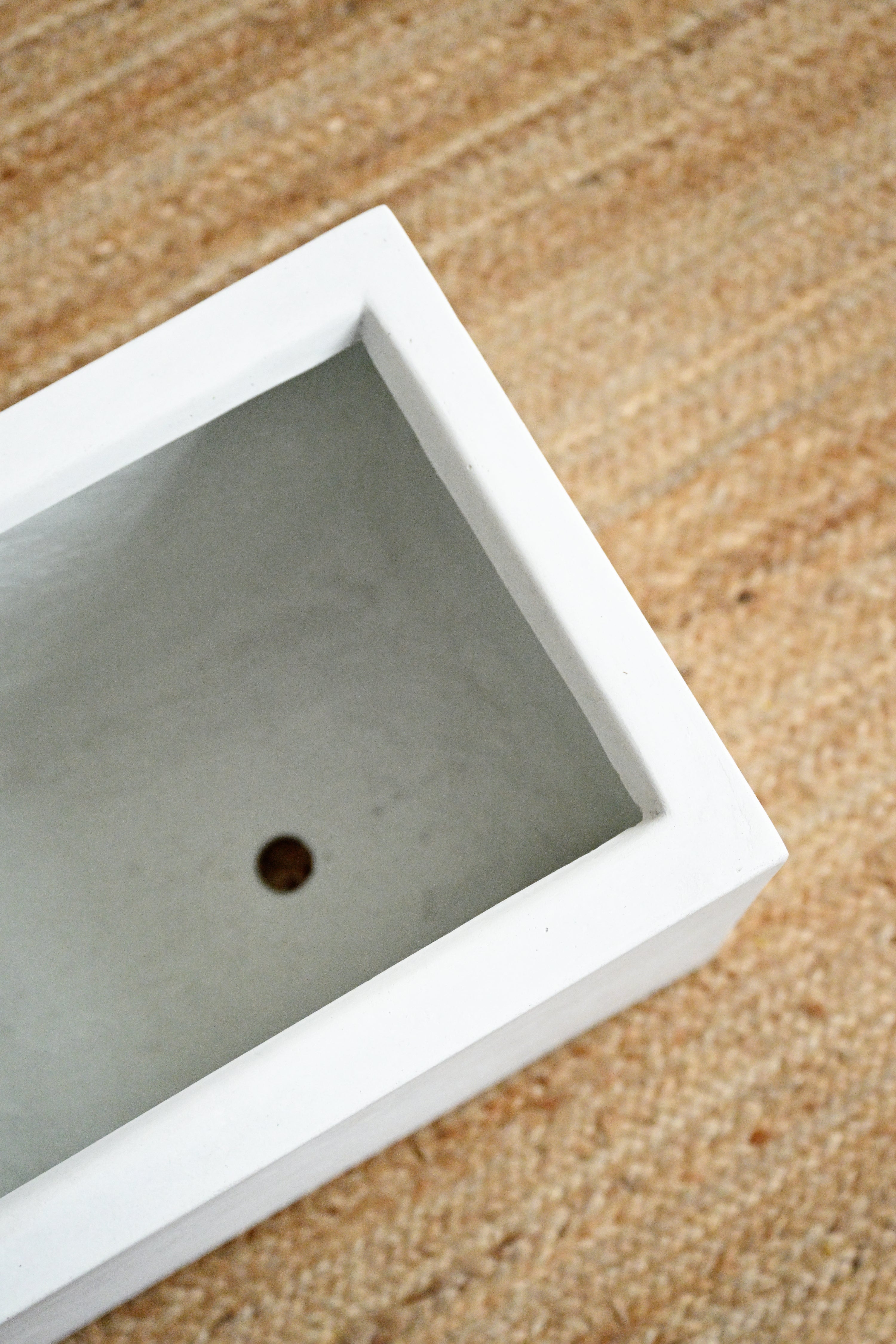 White Rectangle Planter Box 7