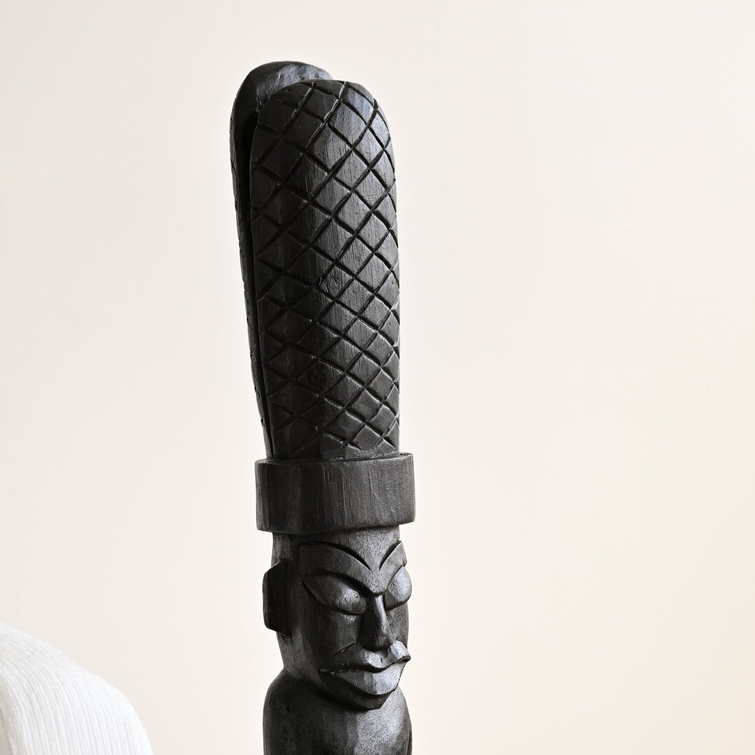 Wooden Primitive Statue With Decoration Head 2