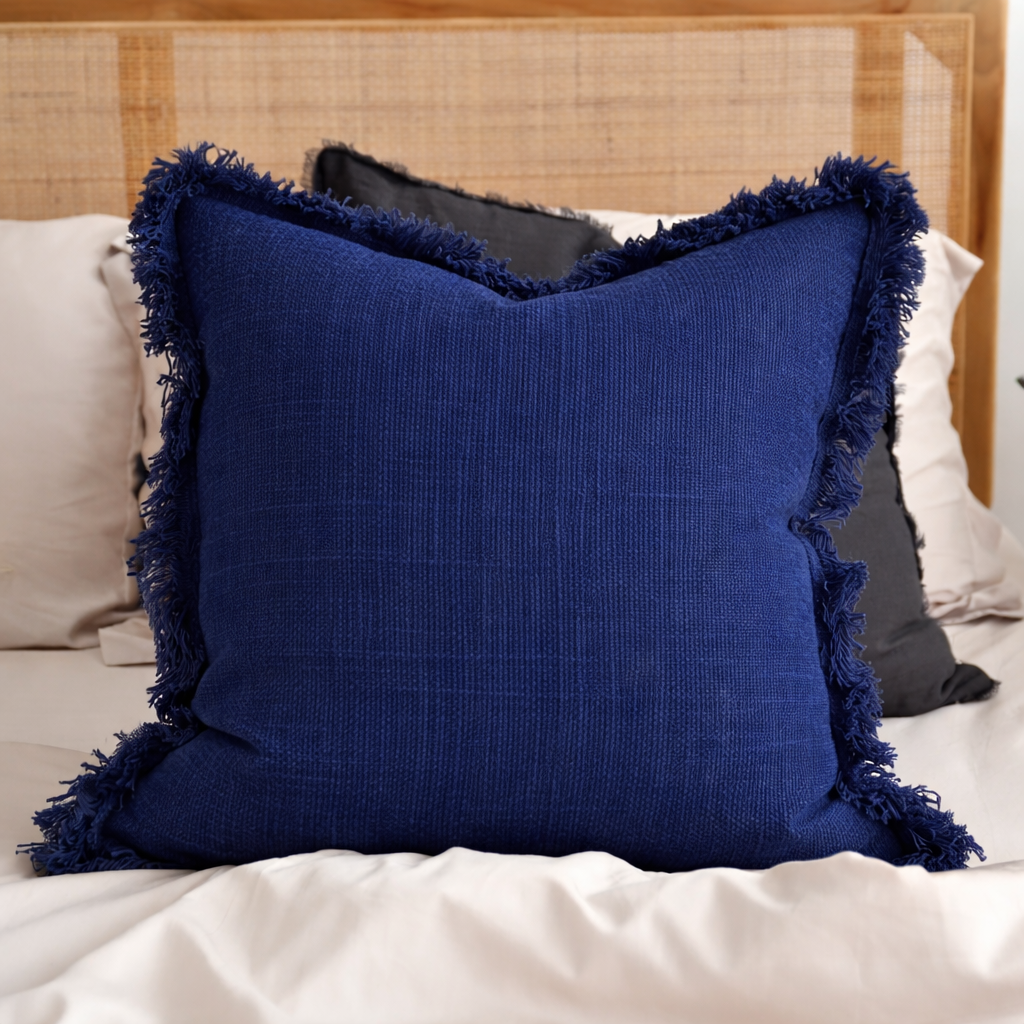 Navy Blue Amara Cushion Cover - 55cm x 55cm