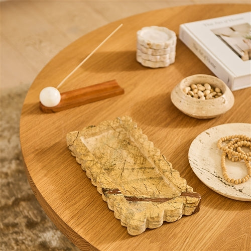 Artifact Scallop Marble Tray