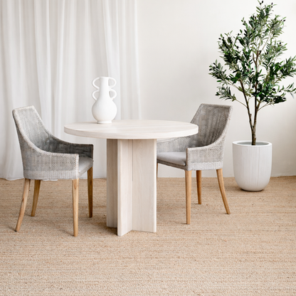 Karo Round Dining Table - White Wash