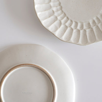 Speckled White Organic Hand Pressed Side Plate