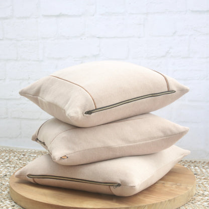 Blush Atlas Weave Square Cushion - 50cm x 50cm