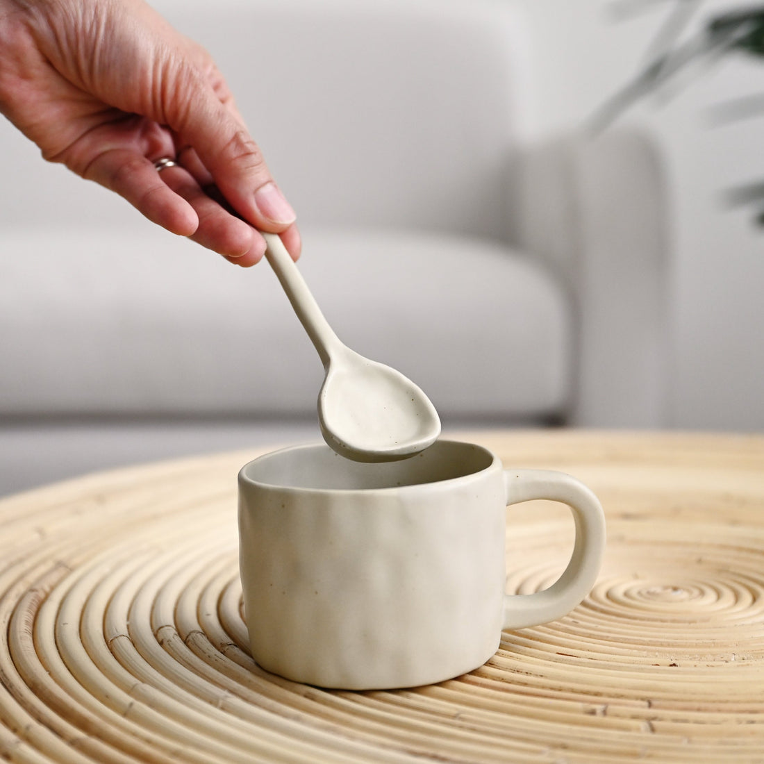 Almond Hand Shaped Cereal Mug