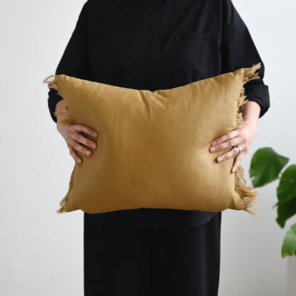 Liv Toffee Linen Lumbar Cushion