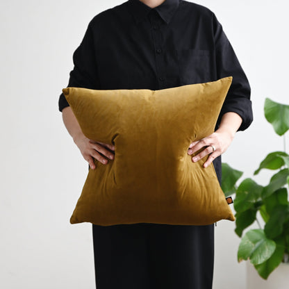 Ivy Cumin Velvet Square Cushion
