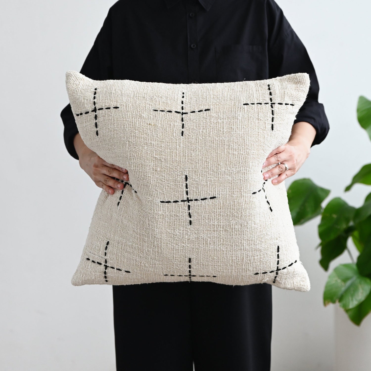 Lalabella Cushion with Stiched Cross