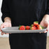 Matte Grey Oval Platter