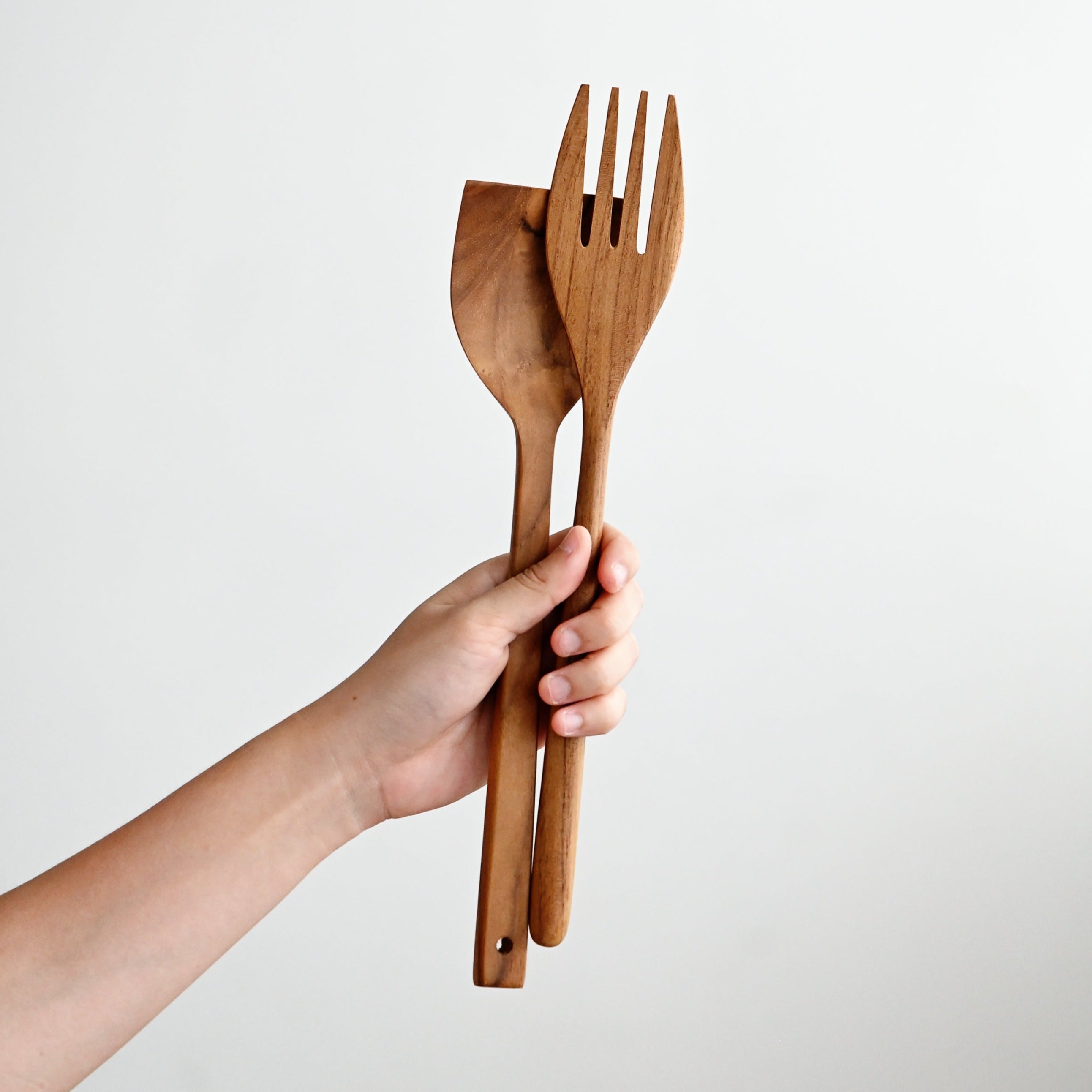 Wooden Serving Fork &amp; Spoon Set