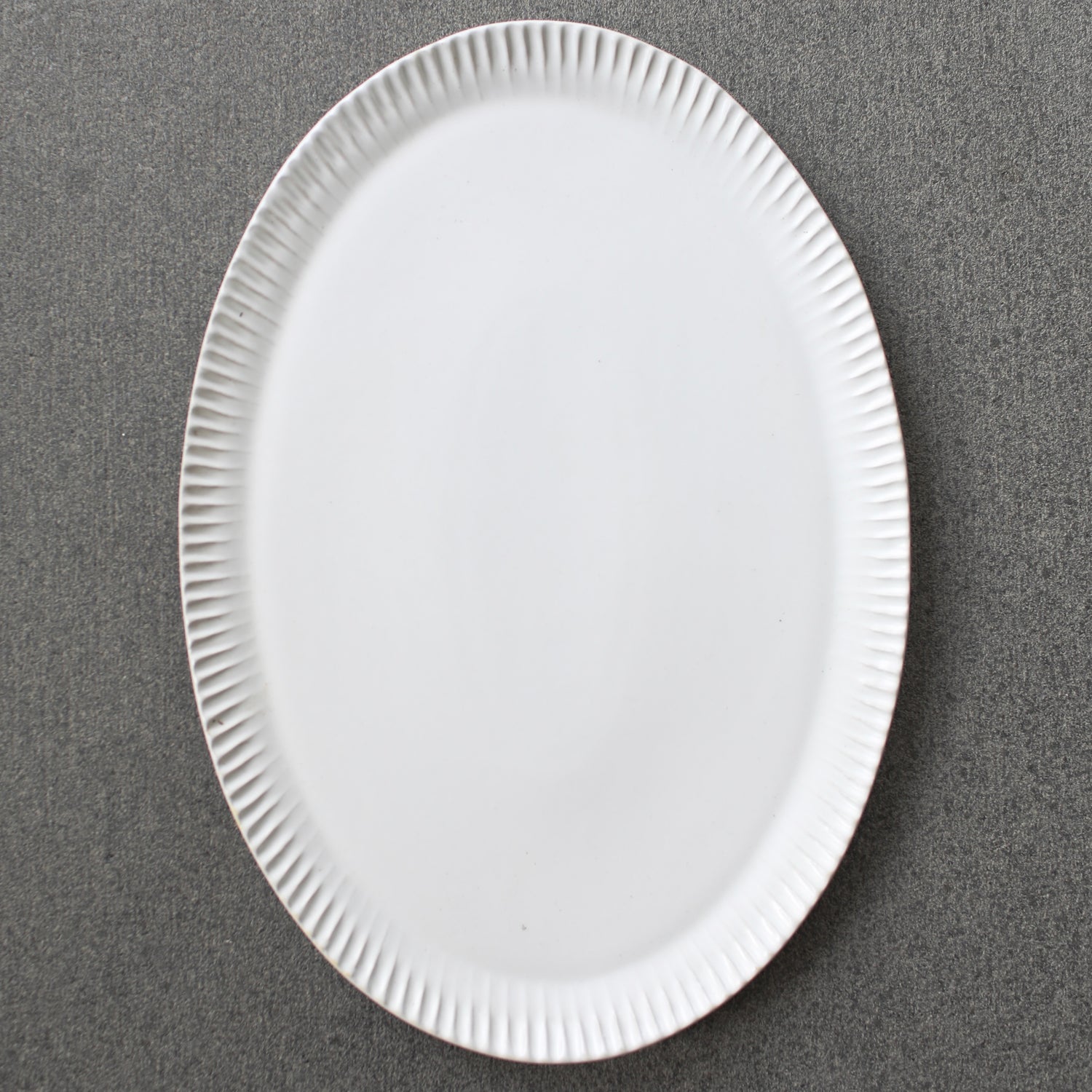 Matte White Trimmed Fish Platter