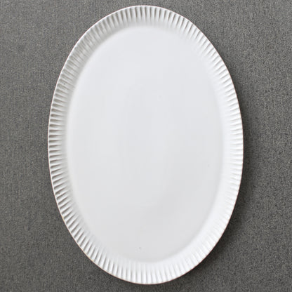 Matte White Trimmed Fish Platter