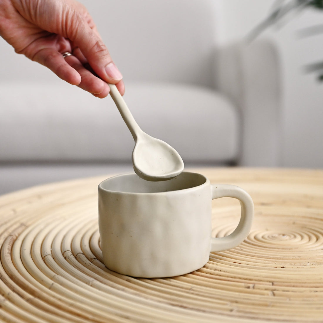 Almond Hand Shaped Cereal Spoon