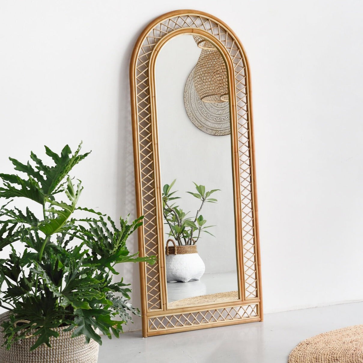 Bahama Rattan Mirror full view